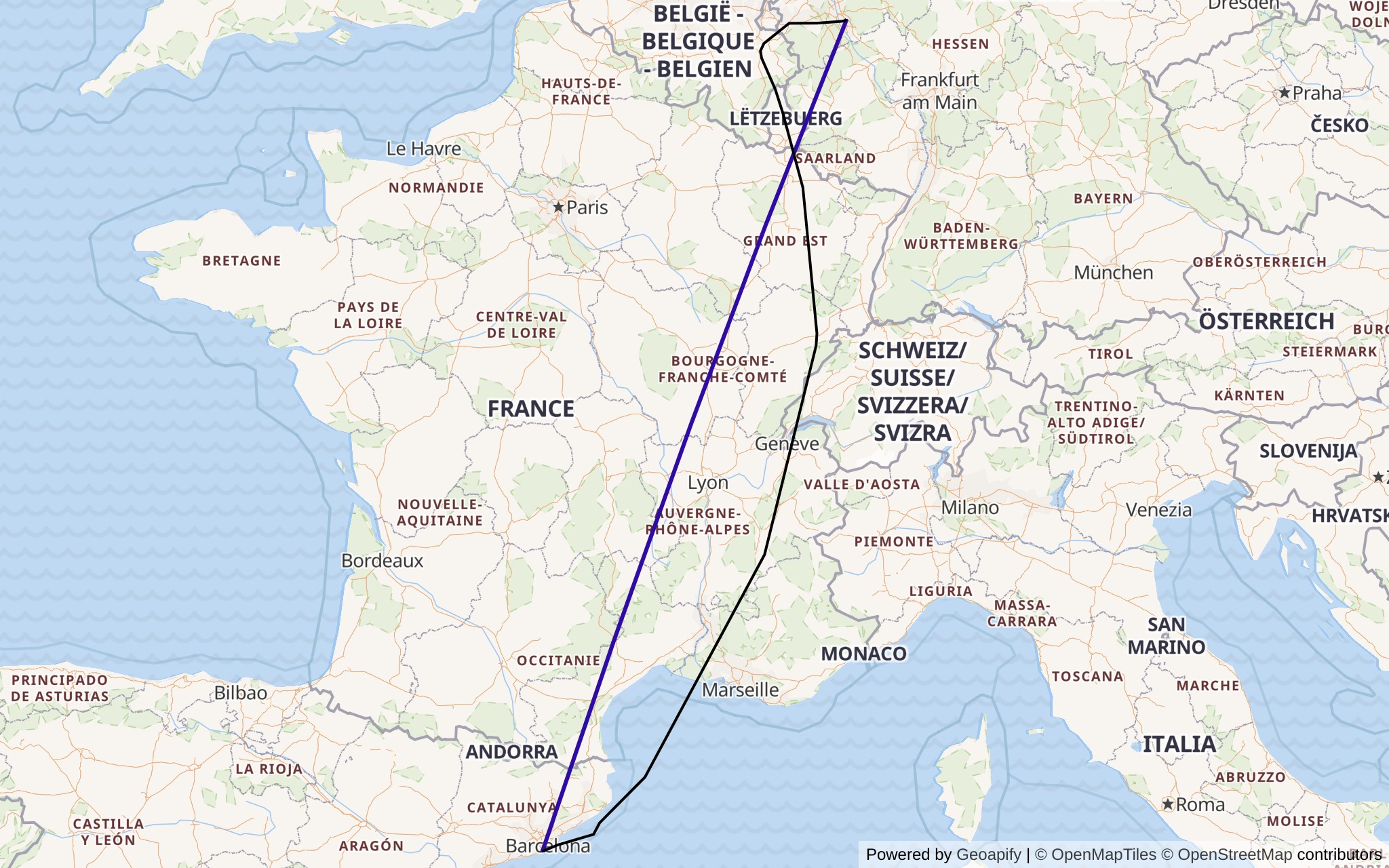 All my flights in Europe so far