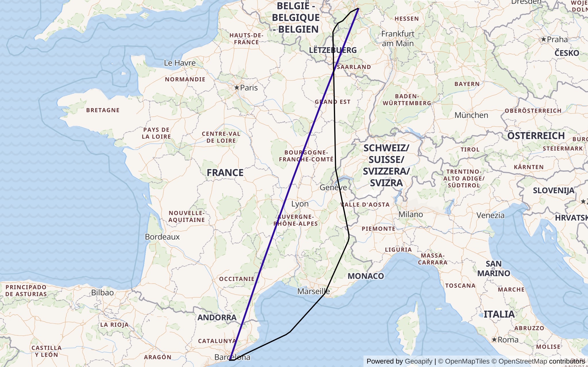 All my flights in Europe so far