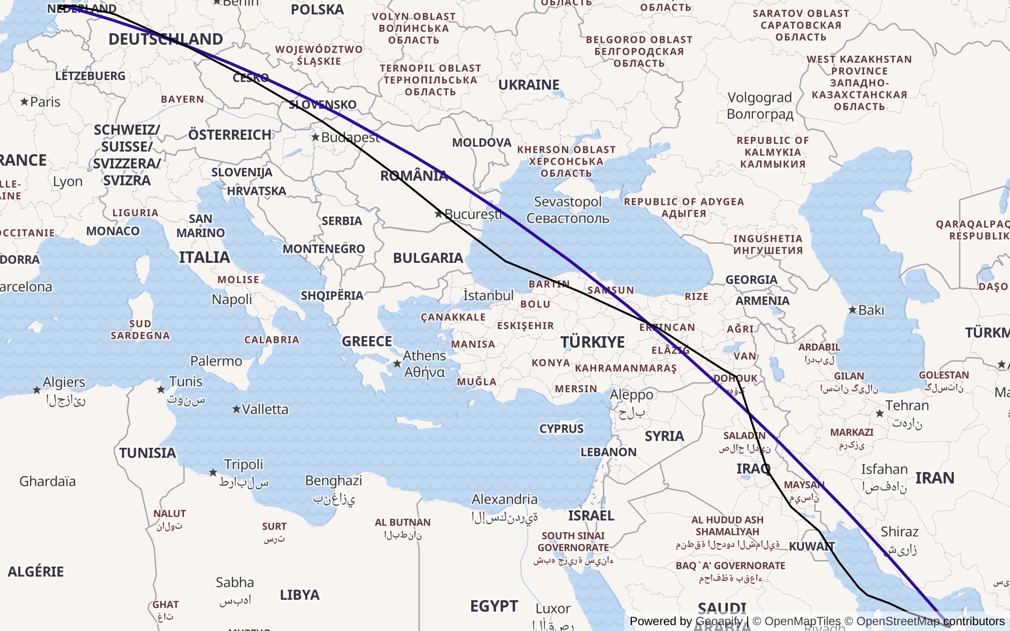 All my flights in Europe so far