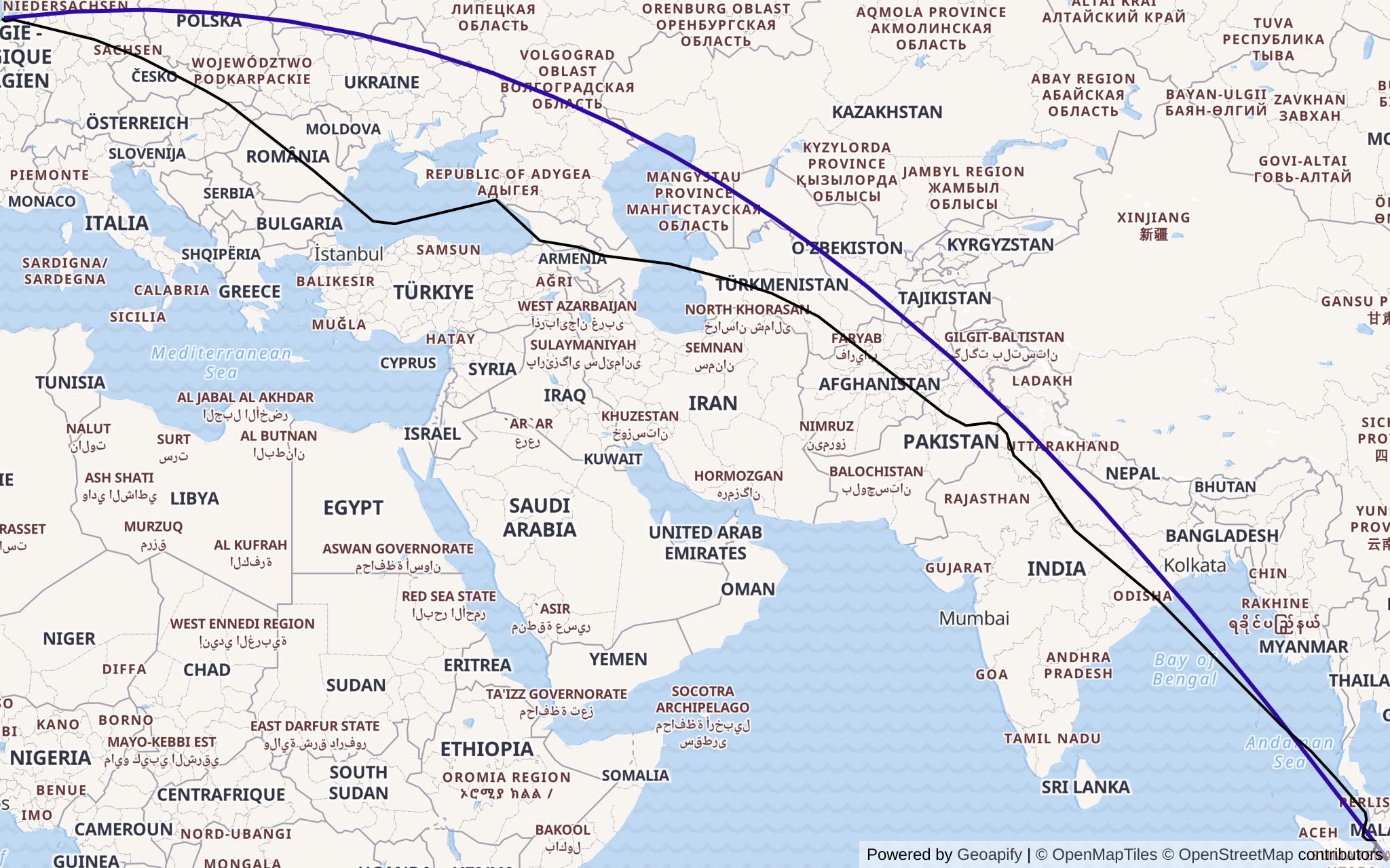 All my flights in Europe so far