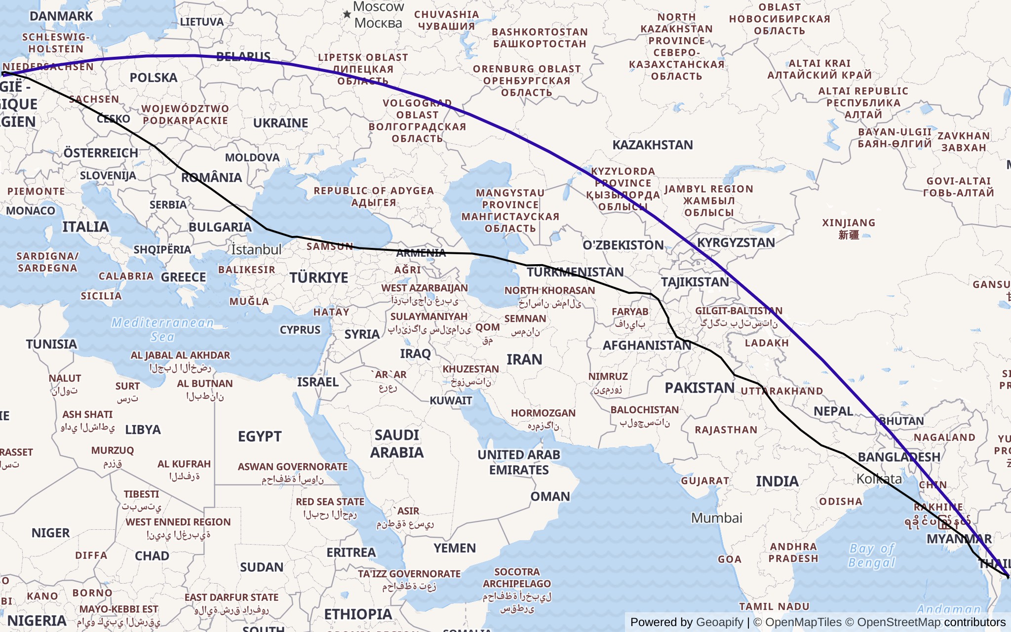 All my flights in Europe so far