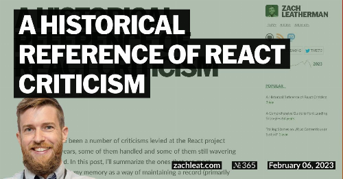 A Historical Reference of React Criticism