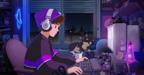 Lofi Girl’s new synthwave livestream features a new person — and their dog
